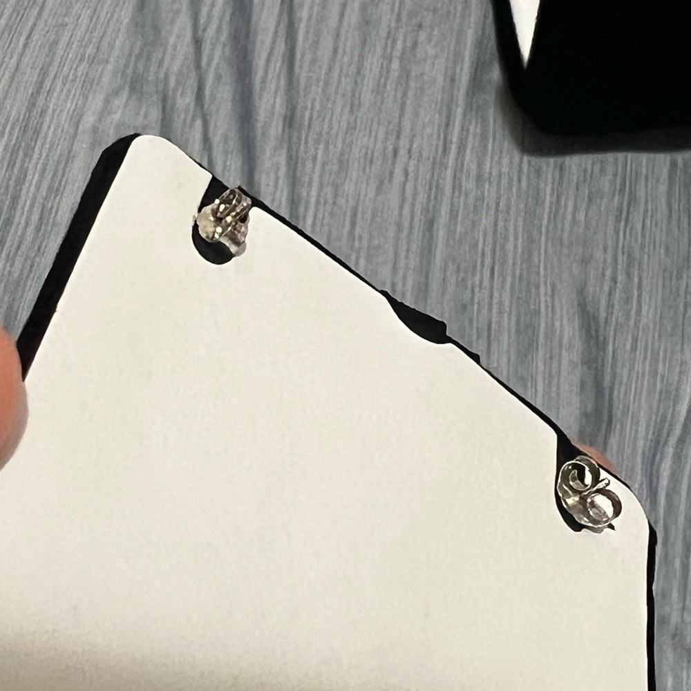 Sterling silver diamond earrings